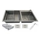Cuba Gourmet Dupla Quadrada 78x43cm em aço inox - Construinox